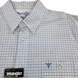 Wrangler 20X Competition Shirt Mens 2XT Plaid Western Rodeo Button New